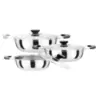 Chaozhou Hufa Three-piece milk pot set, colorful household one-piece stainless steel soup pot set manufacturer wholesale kitchenware Item Picture